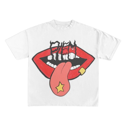White PIEM "what's on your tongue" t-shirt