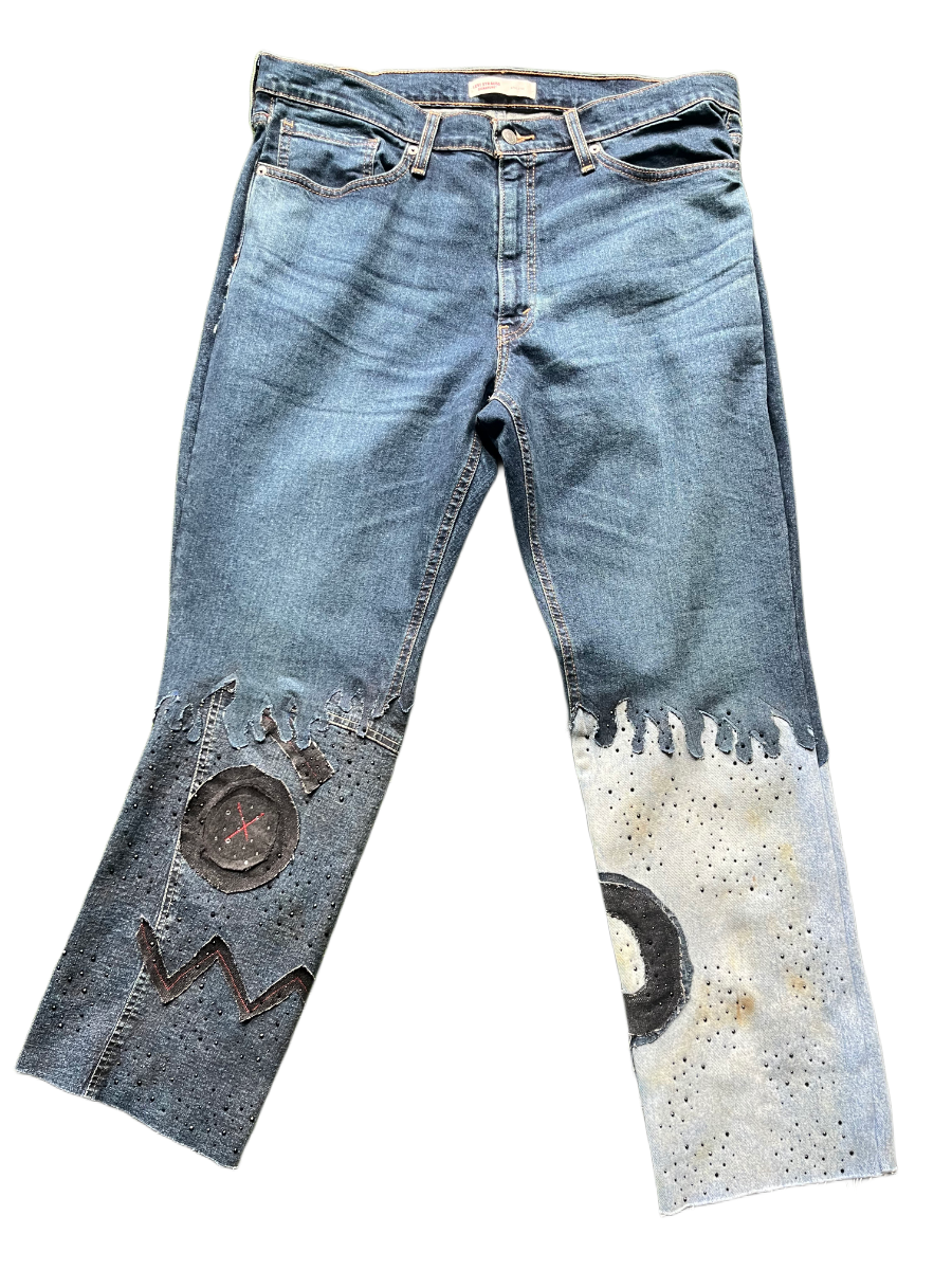PIEM "double sided flame" jeans