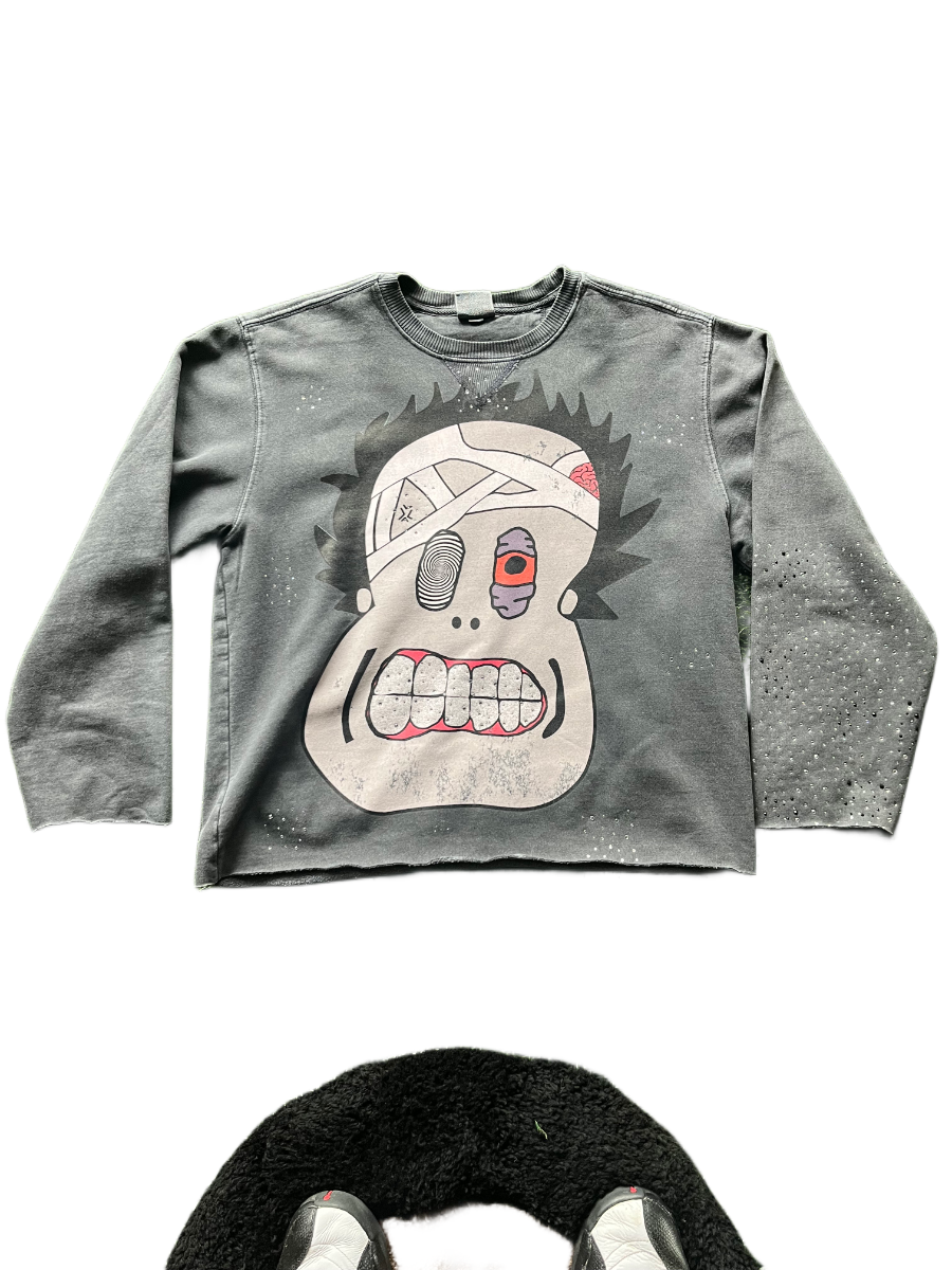 PIEM "Hurt people Hurt people" cropped sweater