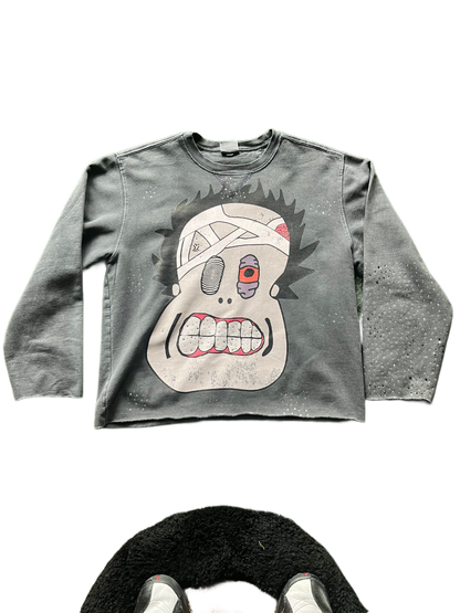 PIEM "Hurt people Hurt people" cropped sweater