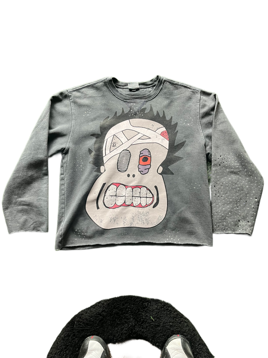 PIEM "Hurt people Hurt people" cropped sweater